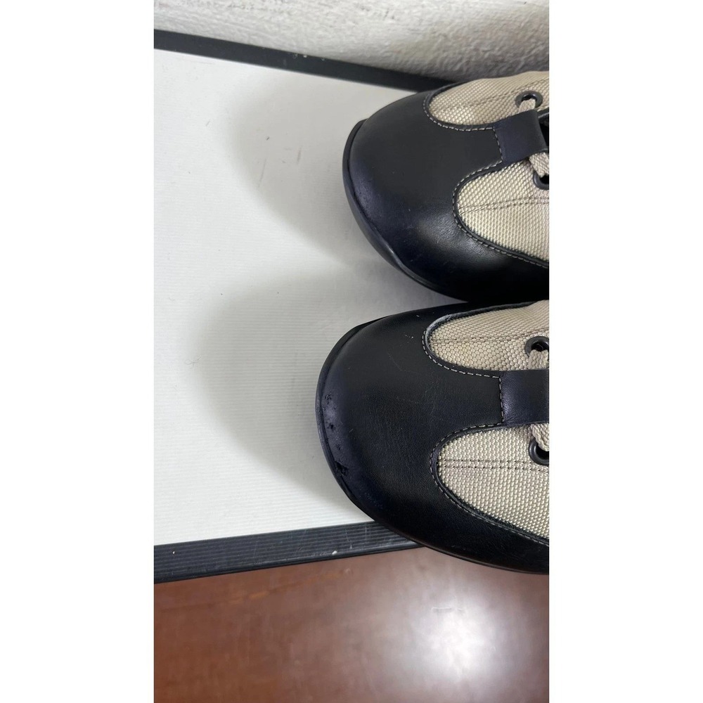 TOD's Cloth Low Sneaker Leather Casual Driving Shoes Tan Black Mens‎ Size 10 US - Picture 9 of 11